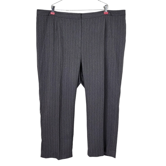 Evan Picone Pant Suit Size 24W Pleated Wide Leg Zip Pants Pockets Gray Lined - Picture 5 of 9